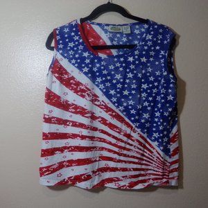 Shirt - Medium - Red White & Blue - Sleeveless
